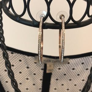 Gold and Cz beautiful hoop earrings